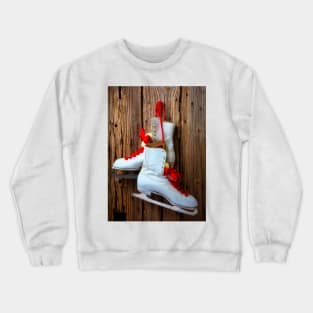 White Ice Skates Still Life Crewneck Sweatshirt